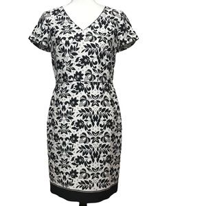 Ann Taylor Black & White Floral Dress